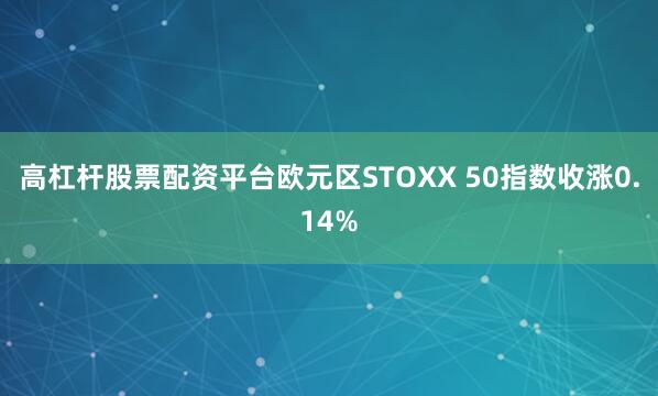 高杠杆股票配资平台欧元区STOXX 50指数收涨0.14%